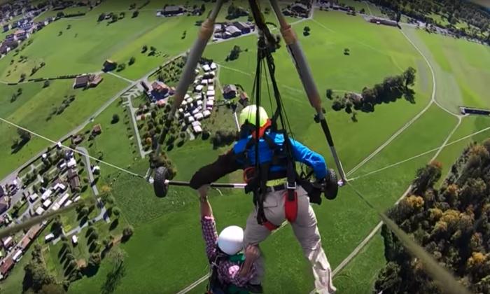 2 Minutes of Hang-Glider Terror After Pilot Forgets to Connect Harness